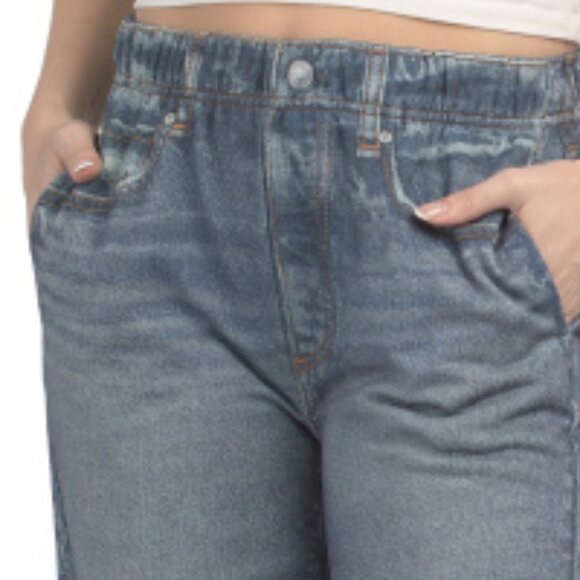 NEW ECRU Denim Look Knit Joggers in Indigo Wash for women 725 2m7 - Picture 5 of 6